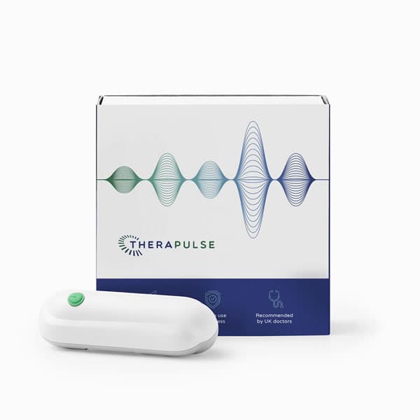 Therapulse RLS treatment device boxed with full instructions for restless leg syndrome